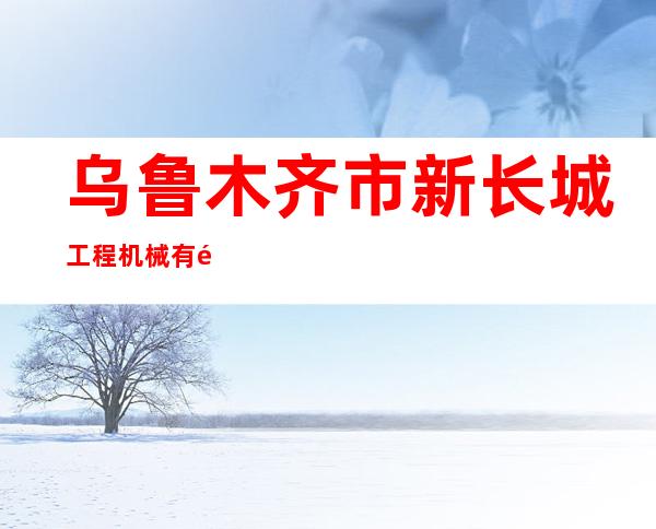乌鲁木齐市新长城工程机械有限公司