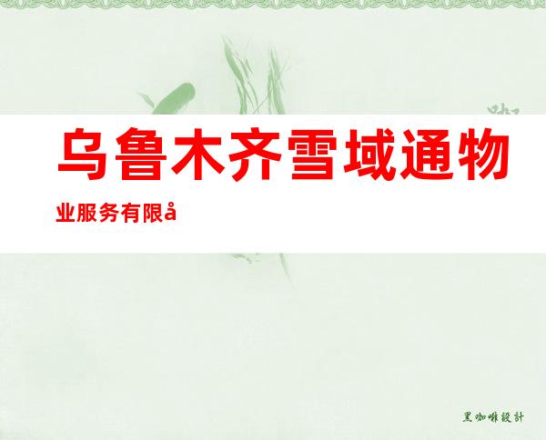乌鲁木齐雪域通物业服务有限公司