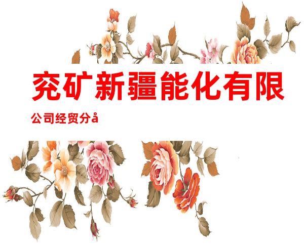 兖矿新疆能化有限公司经贸分公司