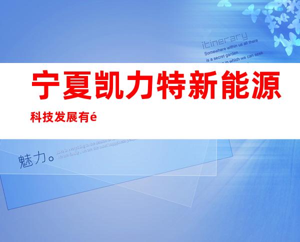 宁夏凯力特新能源科技发展有限公司