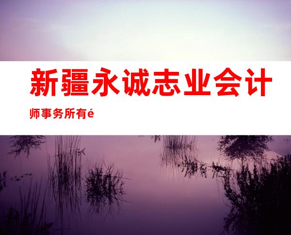 新疆永诚志业会计师事务所有限责任公司